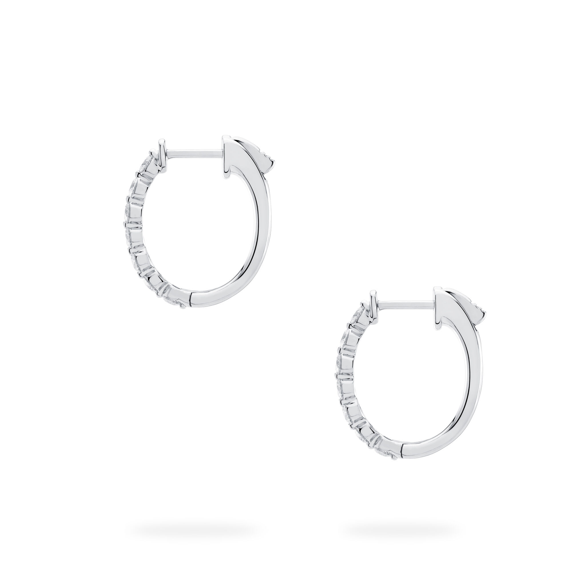 Hoop earrings gold shop diamonds